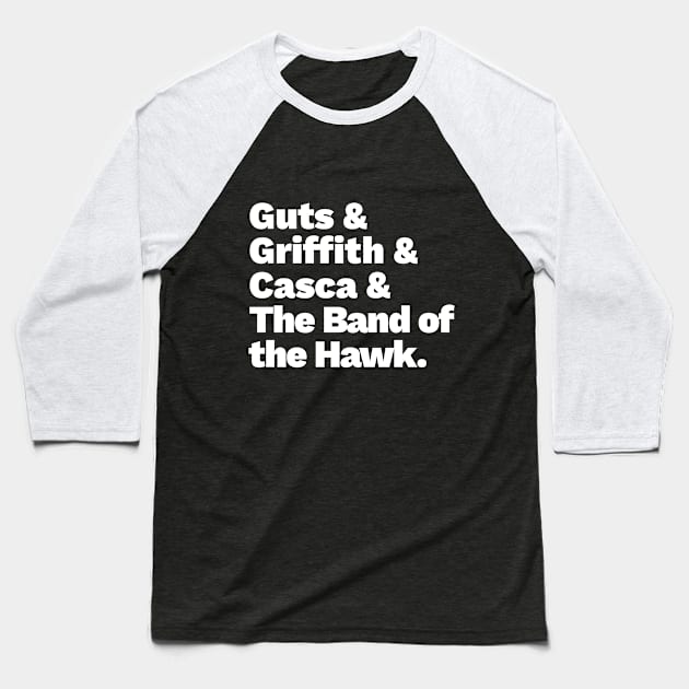 Guts & The Band of the Hawk Baseball T-Shirt by LanfaTees